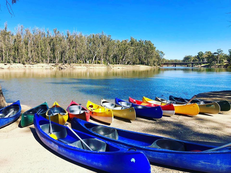 Canoeing at Toc on the Murray