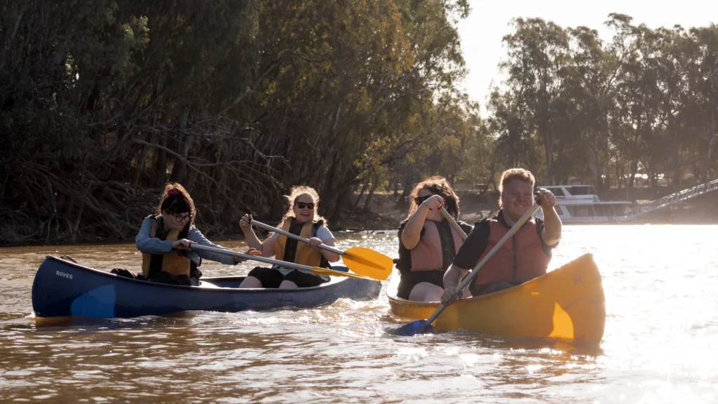 Group canoe fun